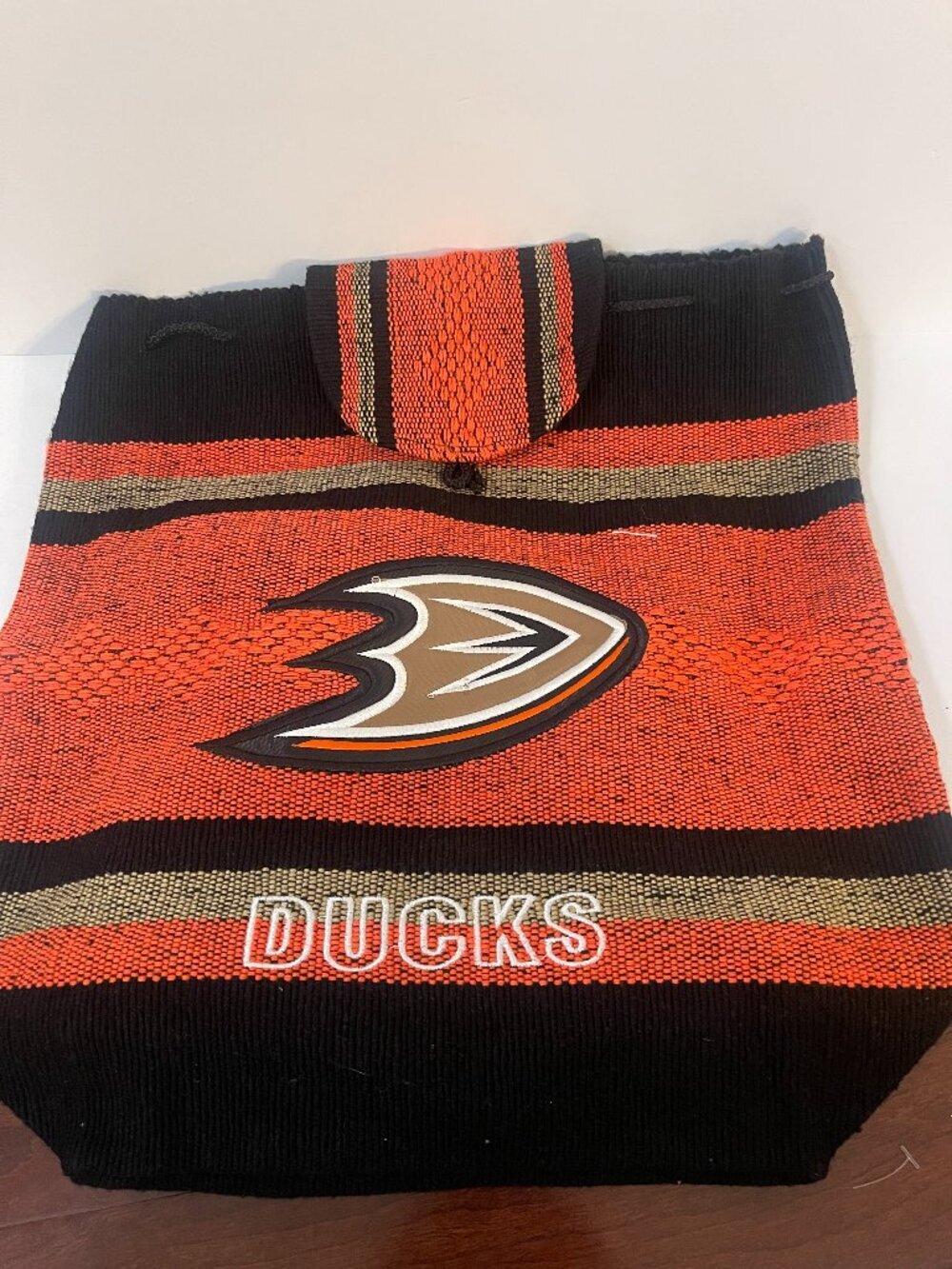 Anaheim Ducks Woven Backpack NHL Fan Bag